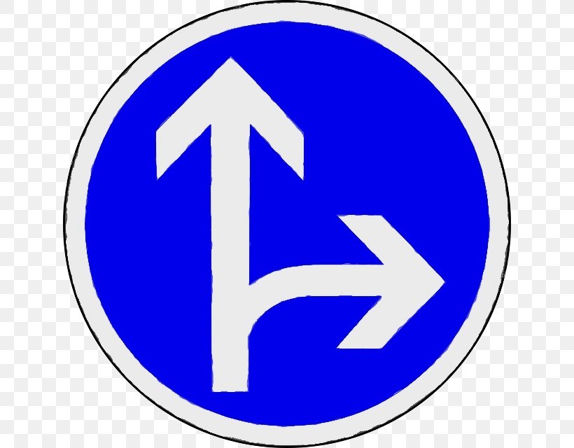 Traffic Signs Arrow, PNG, 640x640px, Watercolor, Blue, Cobalt Blue, Electric Blue, Intersection Download Free