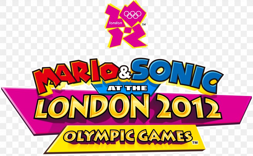 Mario & Sonic At The Olympic Games Mario & Sonic At The London 2012 Olympic Games 2012 Summer Olympics Wii, PNG, 2667x1651px, Mario Sonic At The Olympic Games, Area, Banner, Brand, Logo Download Free