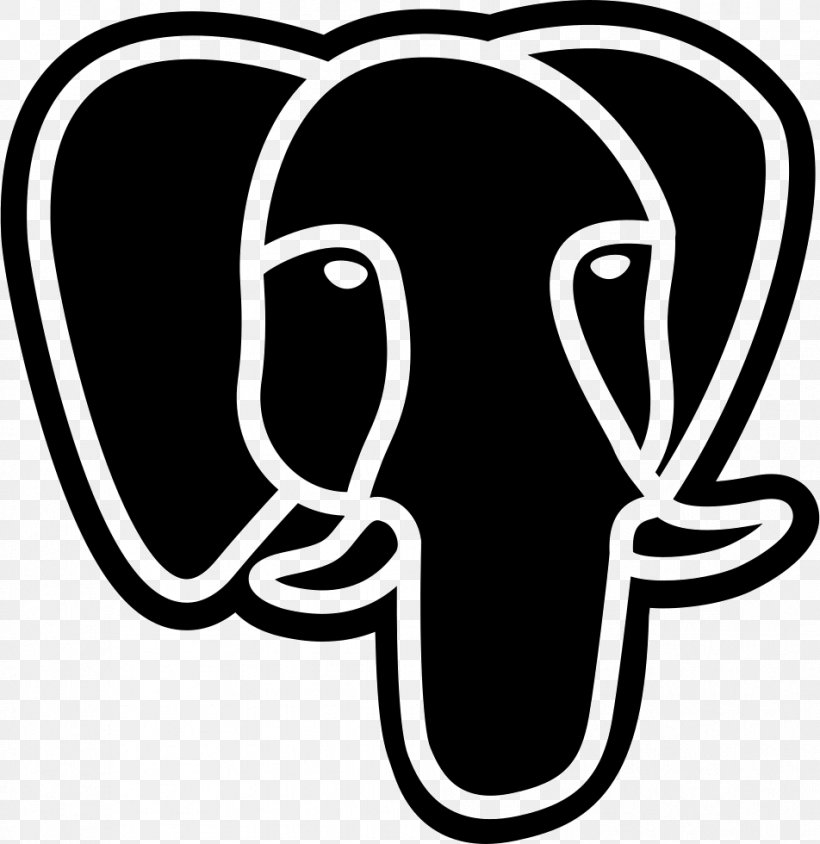 PostgreSQL Database, PNG, 952x980px, Postgresql, Black And White, Database, Database Management System, Head Download Free