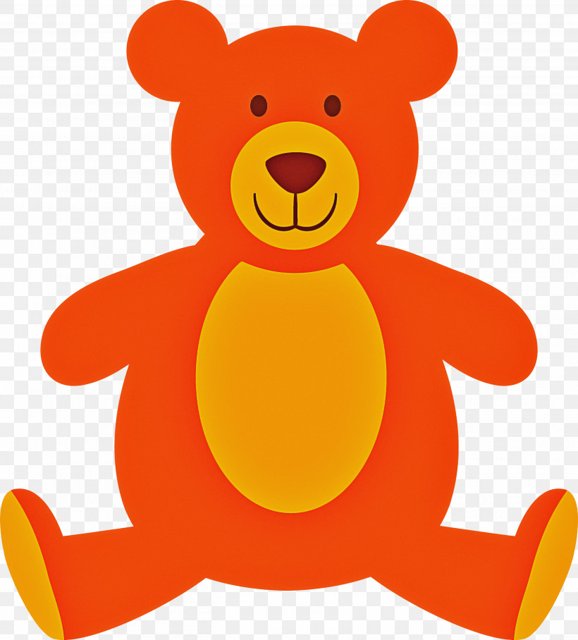 Teddy Bear, PNG, 2709x3000px, Orange, Bear, Cartoon, Teddy Bear Download Free