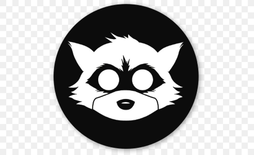 Raccoon T-shirt Logo Brand Giant Panda, PNG, 500x500px, Raccoon, Baseball Cap, Black, Black And White, Brand Download Free