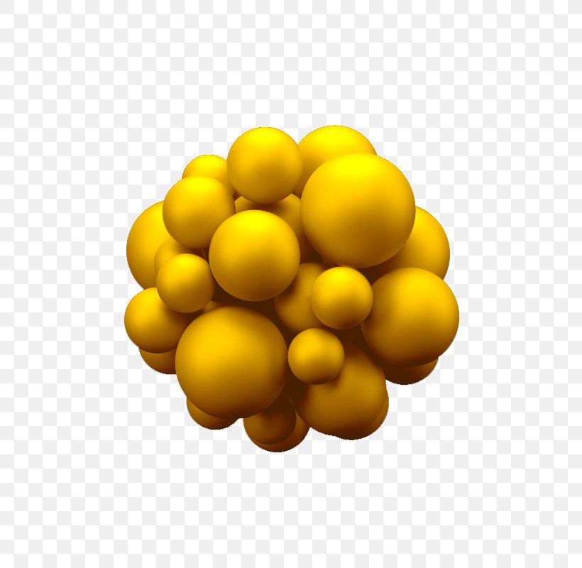 Yellow Background Vector Material Three-dimensional Molecular Ball, PNG, 800x800px, 3d Computer Graphics, Sphere, Ball, Citrus, Color Solid Download Free