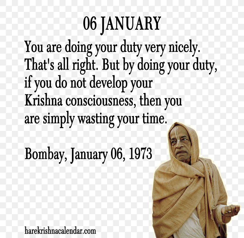 Quotation On Chanting Hare Krishna January Saying, PNG, 800x800px, 6 January, Quotation, Brand, C Bhaktivedanta Swami Prabhupada, Calendar Download Free