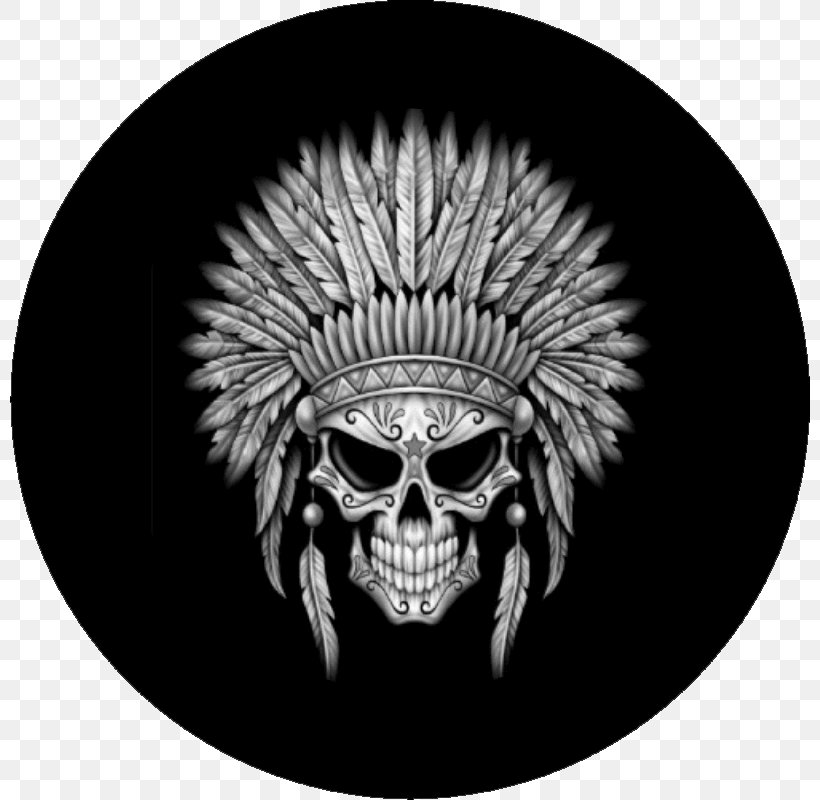 Native Americans In The United States War Bonnet Indigenous Peoples Of The Americas Skull Calavera, PNG, 800x800px, War Bonnet, Americans, Art, Black And White, Bone Download Free