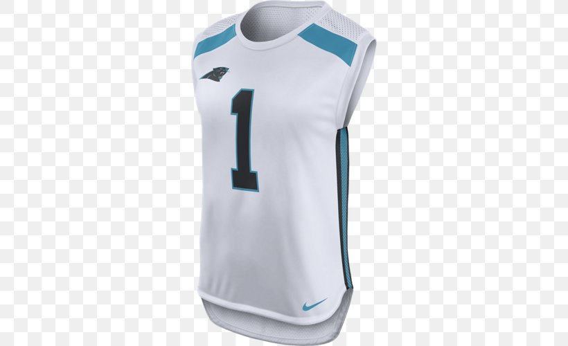 Carolina Panthers Nike Free T-shirt NFL, PNG, 500x500px, Carolina Panthers, Active Shirt, Active Tank, Aqua, Azure Download Free