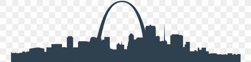 Gateway Arch Skyline Silhouette Bluebird Homecare, PNG, 2457x617px, Gateway Arch, Black And White, Bluebird Homecare, Brand, City Download Free