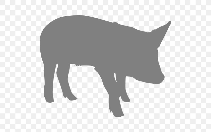 Pig Silhouette Red Fox Clip Art, PNG, 512x512px, Pig, Animal, Black, Black And White, Carnivoran Download Free
