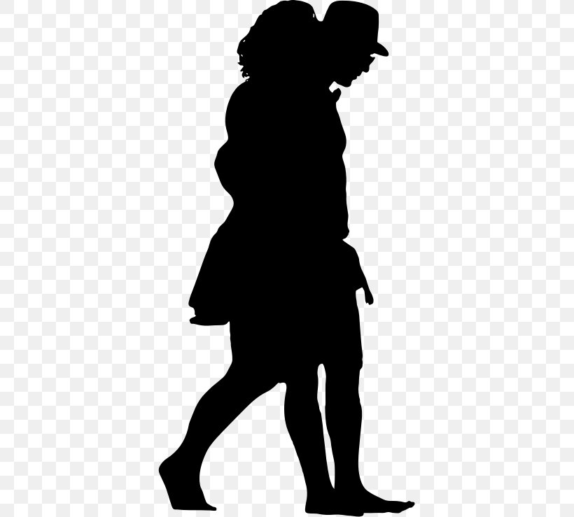 Silhouette Walking Clip Art, PNG, 367x739px, Silhouette, Black, Black And White, Couple, Fictional Character Download Free