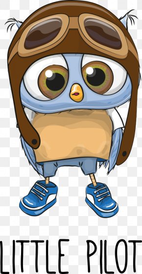 Vector Owl Wearing A Flight Cap - Owl 0506147919 Royalty-free Cartoon PNG