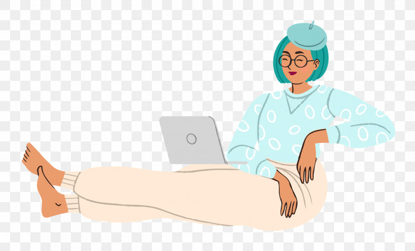 Relaxing Lady Woman, PNG, 2500x1517px, Relaxing, Biology, Cartoon, Girl, Glove Download Free