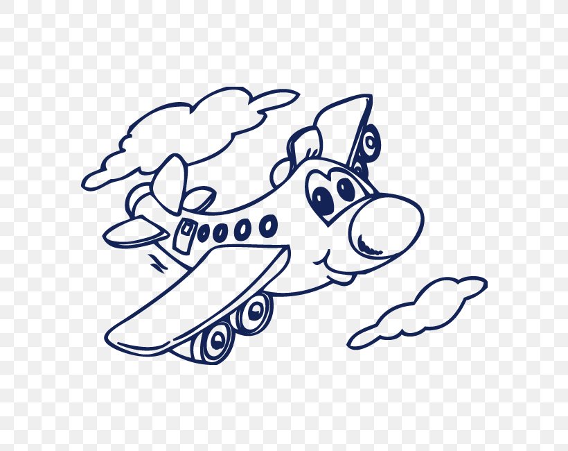 Airplane Drawing Coloring Book Caricature Clip Art, PNG, 650x650px, Airplane,  Area, Art, Artwork, Black And White