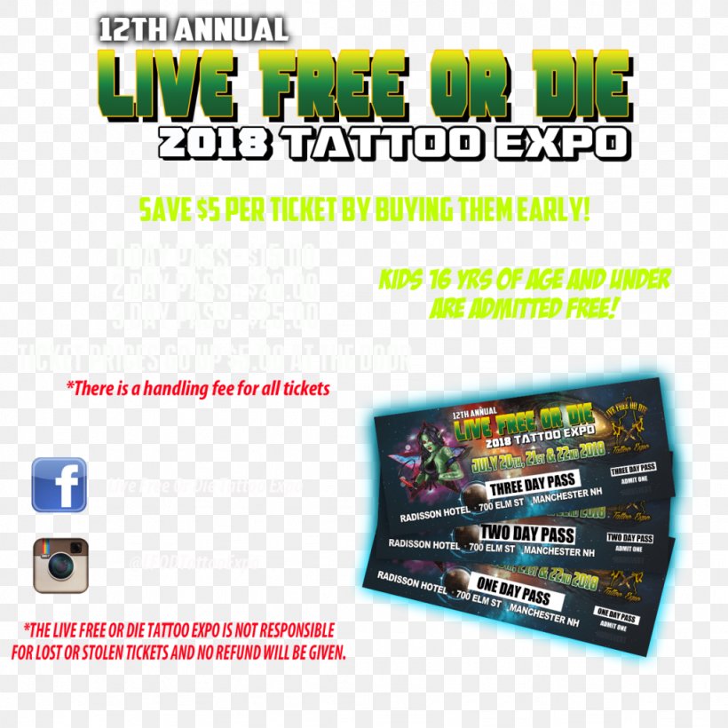12th Annual Live Free Or Die Tattoo Expo In Manchester Tattoo Removal Prison Tattooing, PNG, 1024x1024px, Tattoo, Advertising, Area, Brand, Celina Download Free