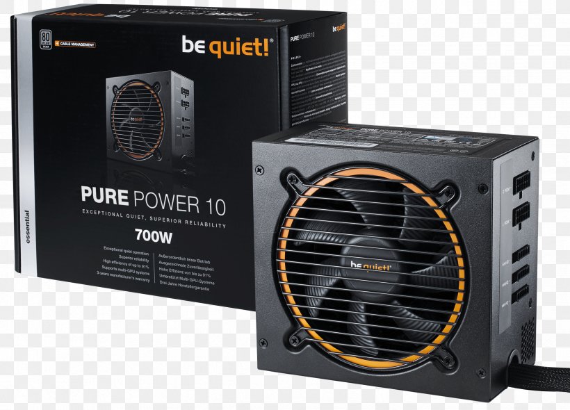 Power Supply Unit BeQuiet Be Quiet! Pure Power 10 ATX12V/EPS12V Power Supply BN270 80 Plus Power Converters, PNG, 2436x1754px, 80 Plus, Power Supply Unit, Atx, Be Quiet, Be Quiet Be Quiet Pure Power 9 500w Download Free