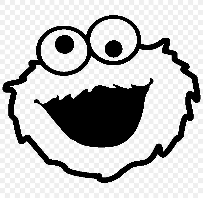 Cookie Monster Sticker Wall Decal Polyvinyl Chloride, PNG, 800x800px, Cookie Monster, Area, Biscuits, Black, Black And White Download Free