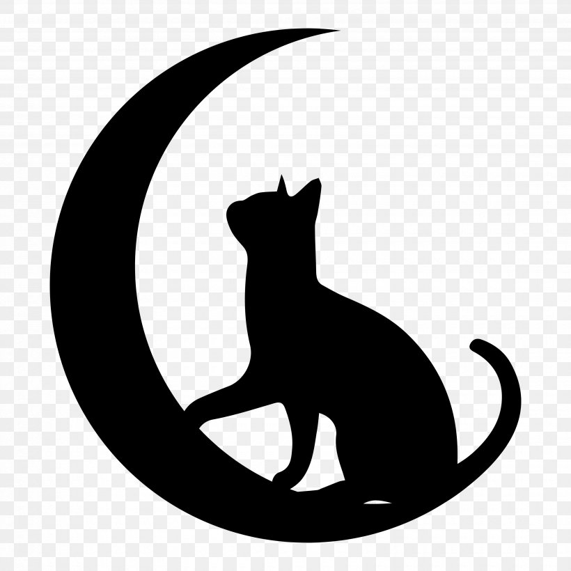 Cat Black Small To Medium-sized Cats White Black Cat, PNG, 3500x3500px, Cat, Black, Black Cat, Blackandwhite, Head Download Free