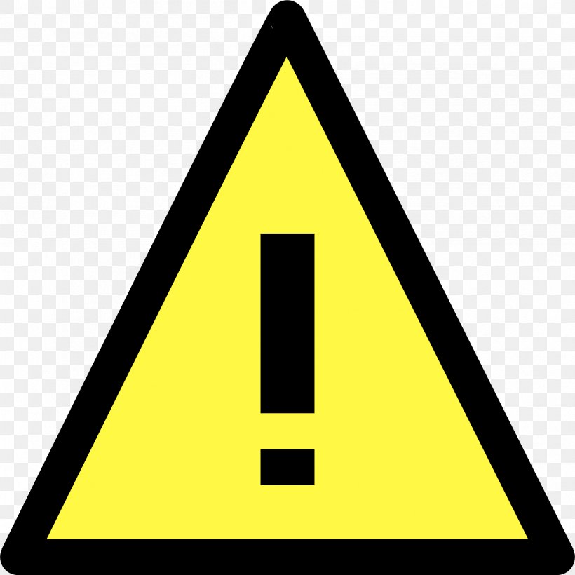 Triangle Warning Sign Clip Art, PNG, 2398x2399px, Triangle, Advarselstrekant, Area, Sign, Signage Download Free