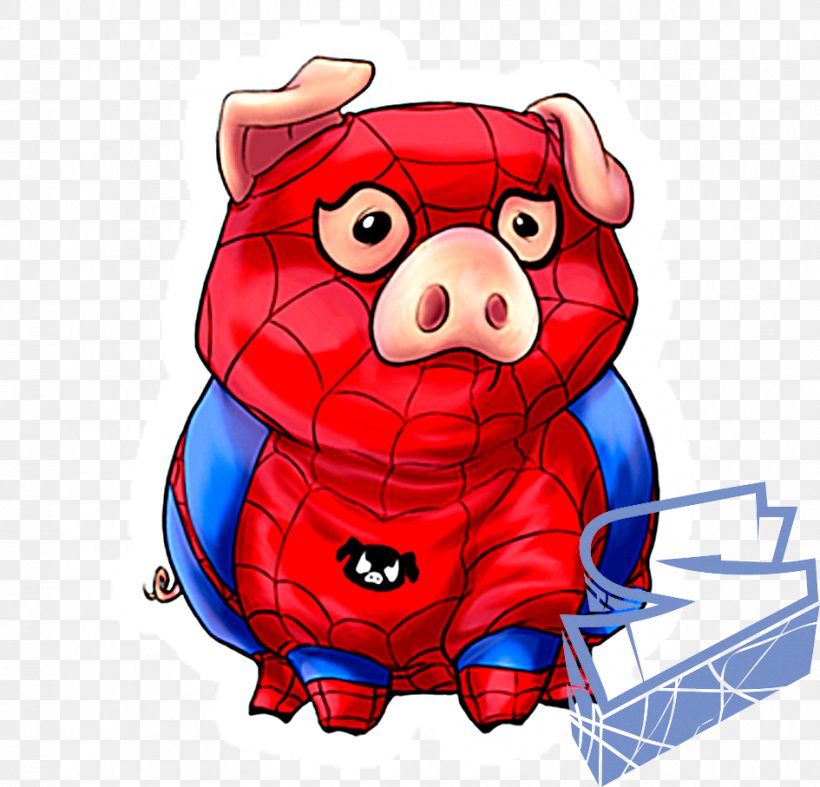 Spider Pig Spider Pig Spider-Man T-shirt, PNG, 945x907px, Watercolor, Cartoon, Flower, Frame, Heart Download Free