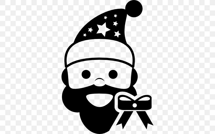 Santa Claus Rudolph Mrs. Claus Reindeer Christmas, PNG, 512x512px, Santa Claus, Advent, Artwork, Black, Black And White Download Free