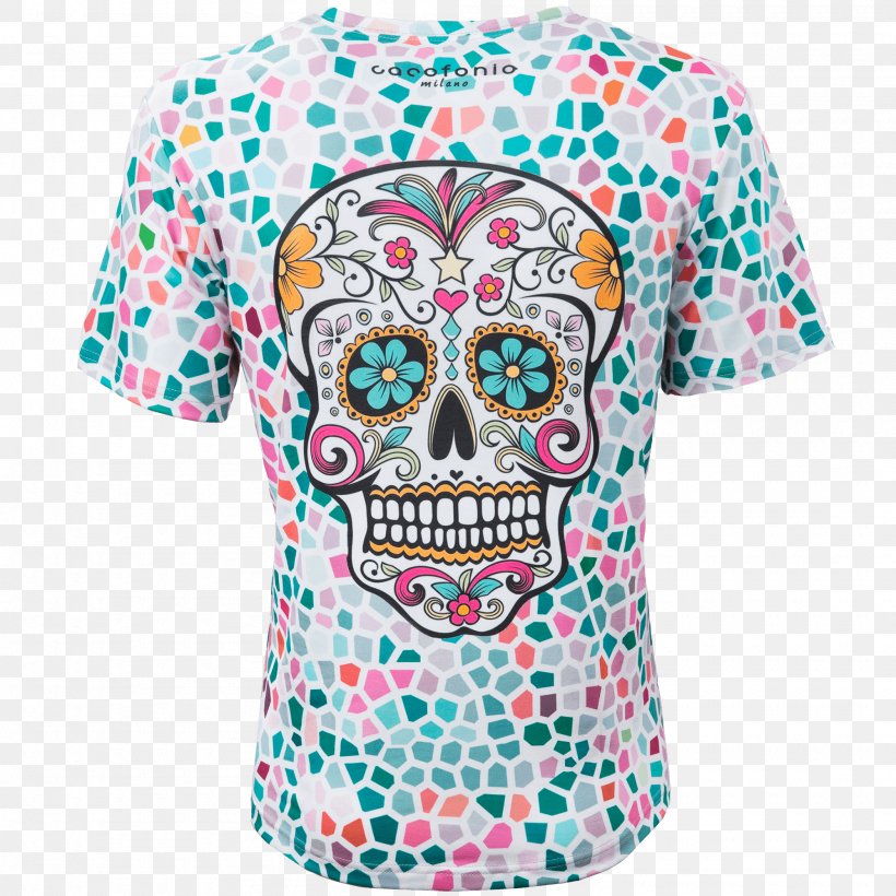 T-shirt Clothing Calavera Santa Muerte Sleeve, PNG, 2000x2000px, Watercolor, Cartoon, Flower, Frame, Heart Download Free