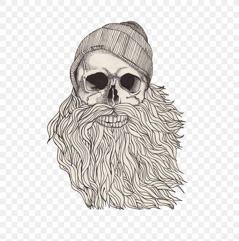 T-shirt Nose Beard Skull Facial Hair, PNG, 600x826px, Tshirt, Art, Beard, Black And White, Bone Download Free