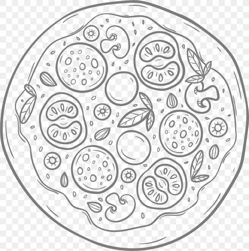 Pizza Coloring Book Empanadilla Colouring Pages Image, PNG, 1124x1135px, Pizza, Area, Black And White, Child, Coloring Book Download Free
