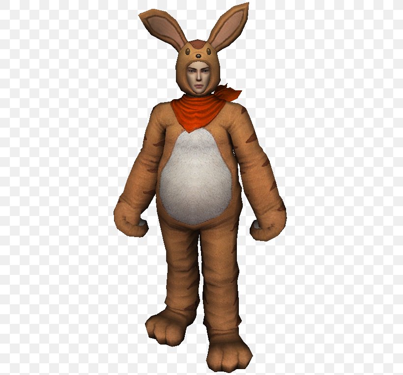 Rabbit Easter Bunny Ninja Leporids Brown, PNG, 371x764px, Rabbit, Black, Brown, Color, Costume Download Free