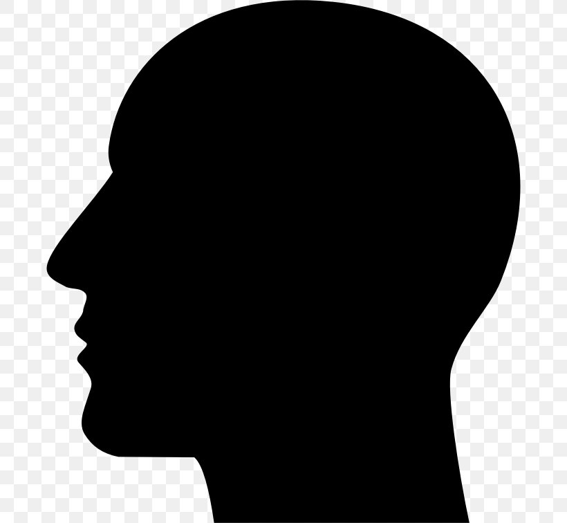 Silhouette Human Head Clip Art, PNG, 686x756px, Silhouette, Black, Black And White, Chin, Face Download Free