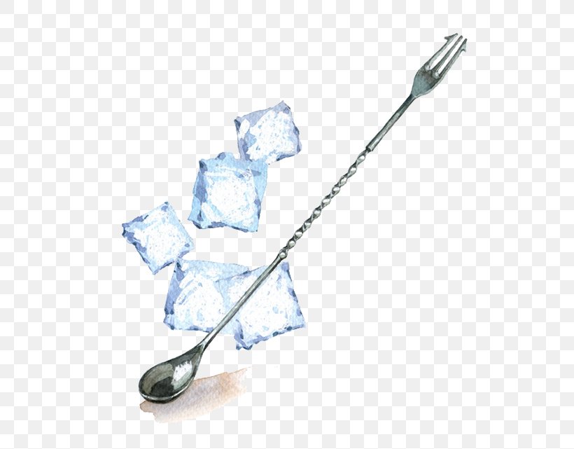 Cocktail Spoon Ice Cube Watercolor Painting, PNG, 600x641px, Cocktail, Bartender, Cocktail Shaker, Cube, Cutlery Download Free