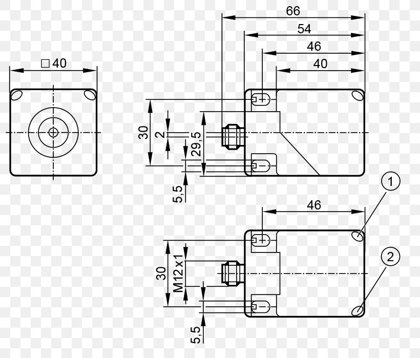 Inductive Sensor Proximity Sensor Turck IP Code, PNG, 812x699px, Inductive Sensor, Area, Black And White, Diagram, Drawing Download Free