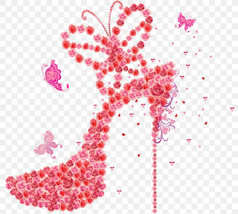 High-heeled Footwear Rose Shoe Clip Art, PNG, 794x736px, Highheeled Footwear, Fashion, Flower, Gift, Greeting Card Download Free