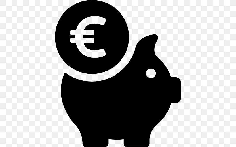 Saving Bank Money Euro, PNG, 512x512px, Saving, Bank, Bank Account, Black, Black And White Download Free