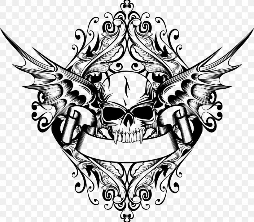 Tattoo Stock Photography Clip Art, PNG, 1000x874px, Tattoo, Art, Black And White, Bone, Crest Download Free