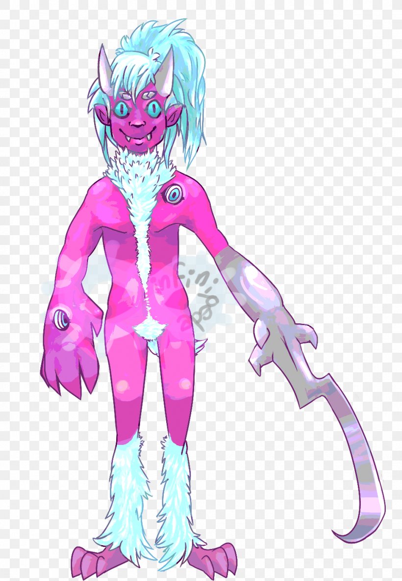 Demon Pink M Figurine Organism, PNG, 965x1396px, Watercolor, Cartoon, Flower, Frame, Heart Download Free