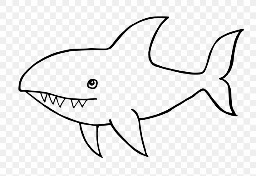 Requiem Sharks Black And White Great White Shark Drawing, PNG, 1000x690px, Requiem Sharks, Area, Art, Artwork, Beak Download Free
