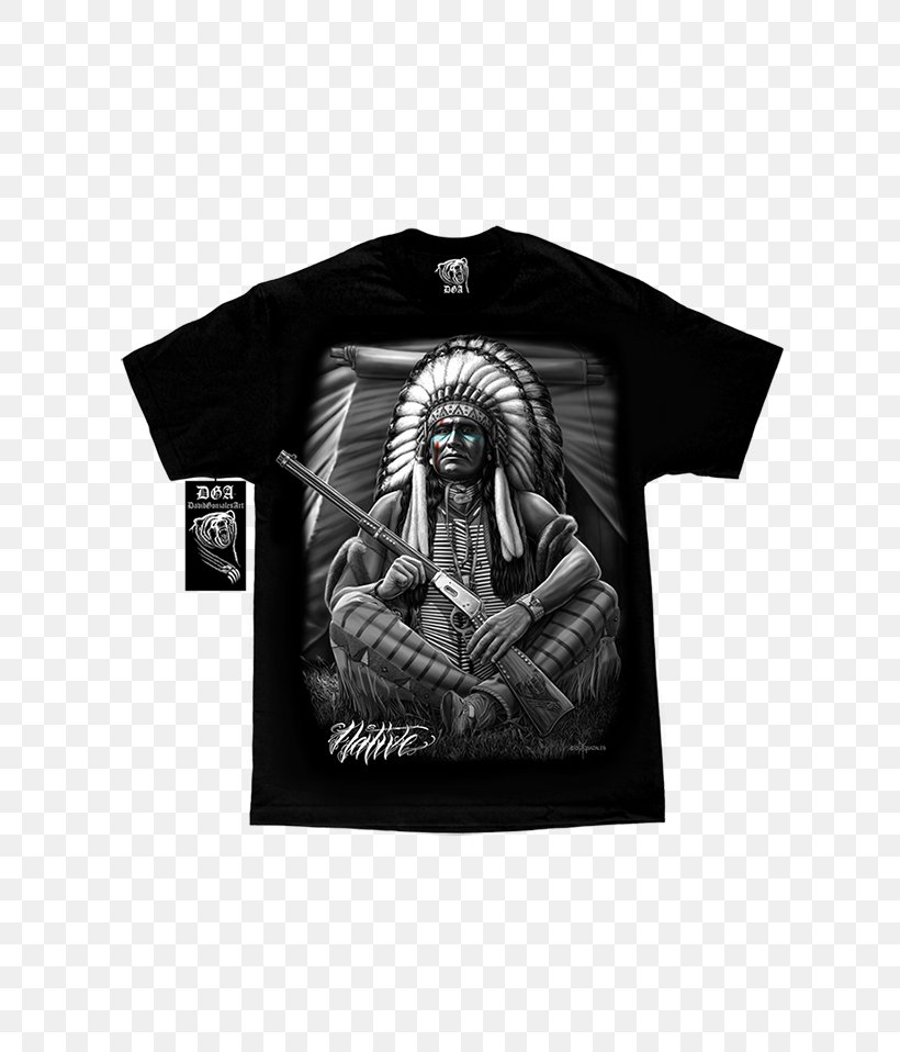 T-shirt Native Americans In The United States Tribal Chief Tribe Apache, PNG, 750x958px, Tshirt, Americans, Apache, Art, Black Download Free