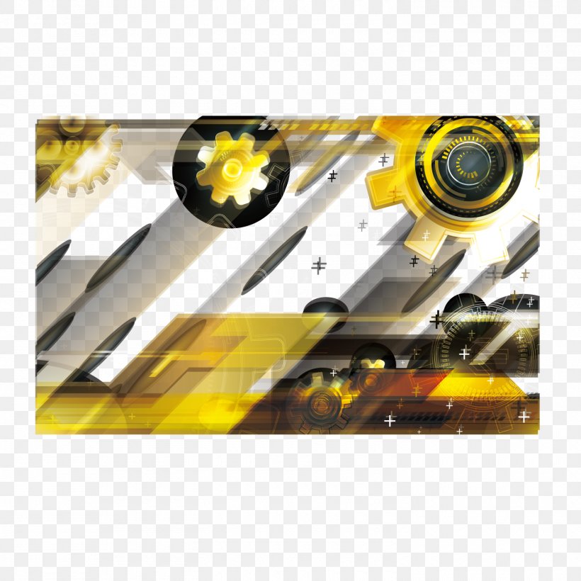 Yellow Technology Vector Banner Background, PNG, 1500x1500px, Technology, Brand, Color, High Tech, Illustrator Download Free