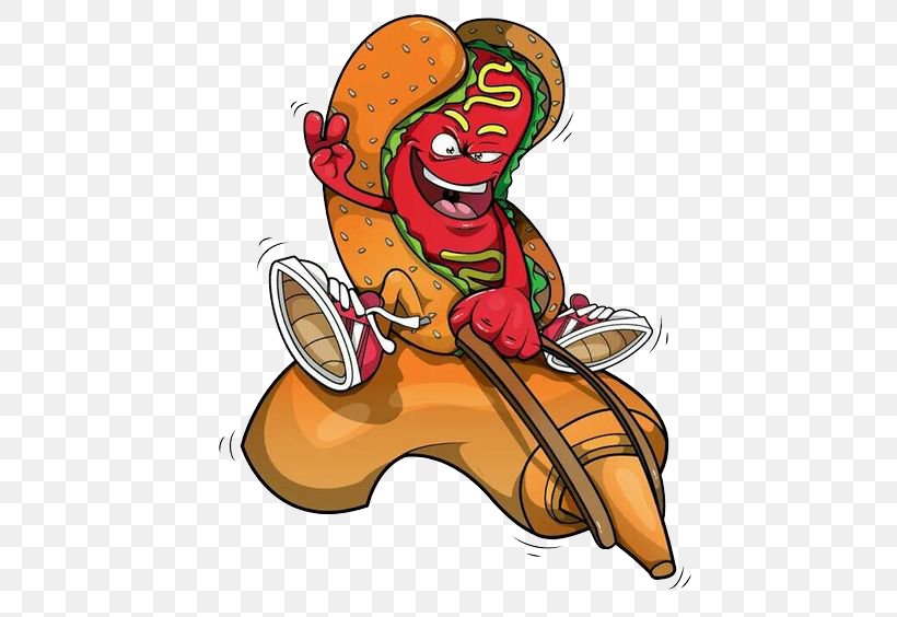 Hot Dog Ketchup Illustration, PNG, 564x564px, Hot Dog, Art, Cartoon, Comics, Fictional Character Download Free