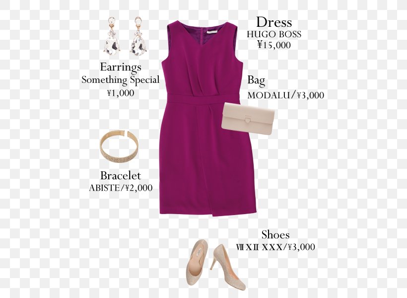Shoulder Sleeve Dress Shoe, PNG, 500x600px, Shoulder, Clothing, Day Dress, Dress, Magenta Download Free