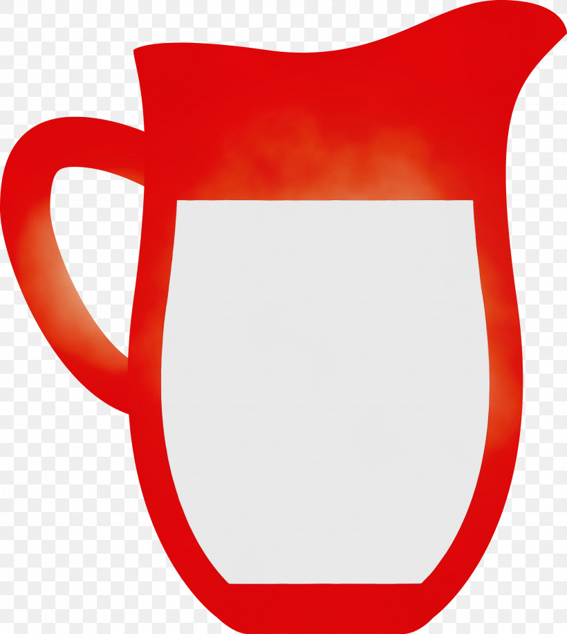 Red Drinkware Tableware Serveware Mug, PNG, 2684x3000px, Milk, Cup, Drinkware, Mug, Paint Download Free
