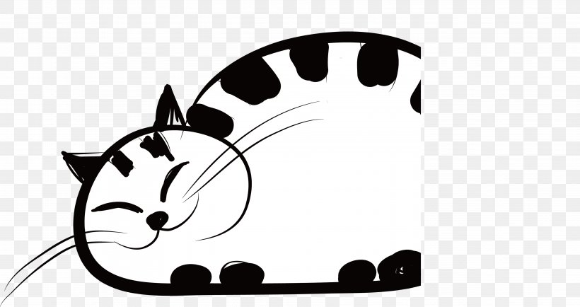 Siamese Cat Silhouette Illustration, PNG, 3624x1922px, Siamese Cat, Black, Black And White, Black Cat, Carnivoran Download Free
