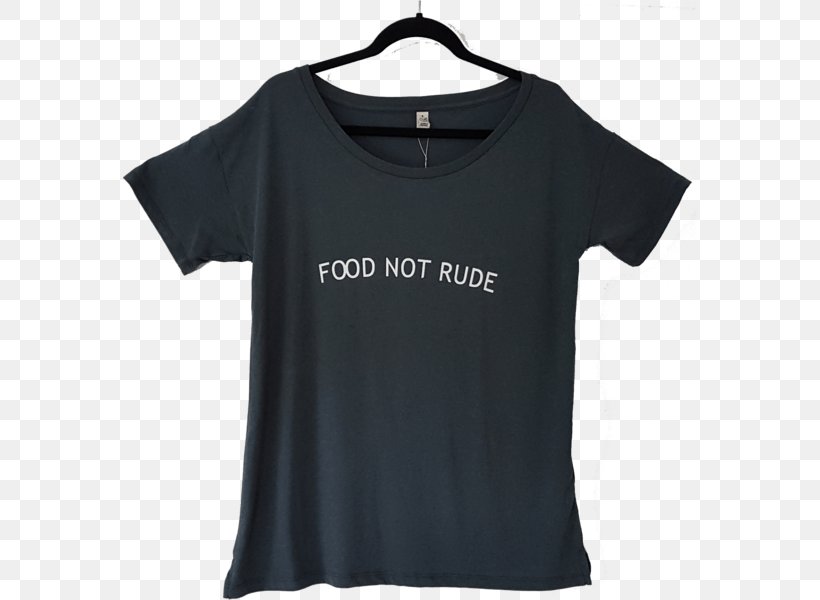 T-shirt Food Neckline Sleeve, PNG, 574x600px, Tshirt, Active Shirt, Biscuits, Black, Black M Download Free