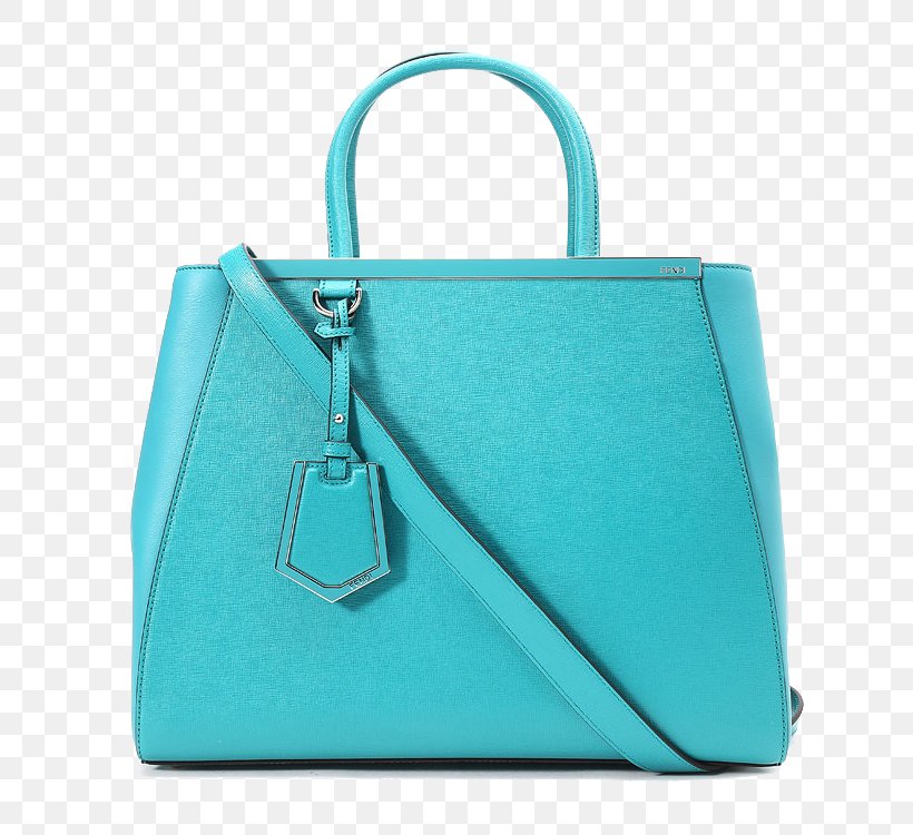 Tote Bag Fendi Handbag Blue Leather, PNG, 750x750px, Tote Bag, Aqua, Azure, Bag, Blue Download Free