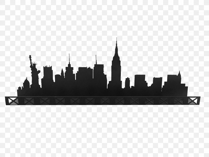 Manhattan Skyline Sticker Decal Illustration, PNG, 3264x2448px, Manhattan Skyline, Art, City, Cityscape, Decal Download Free