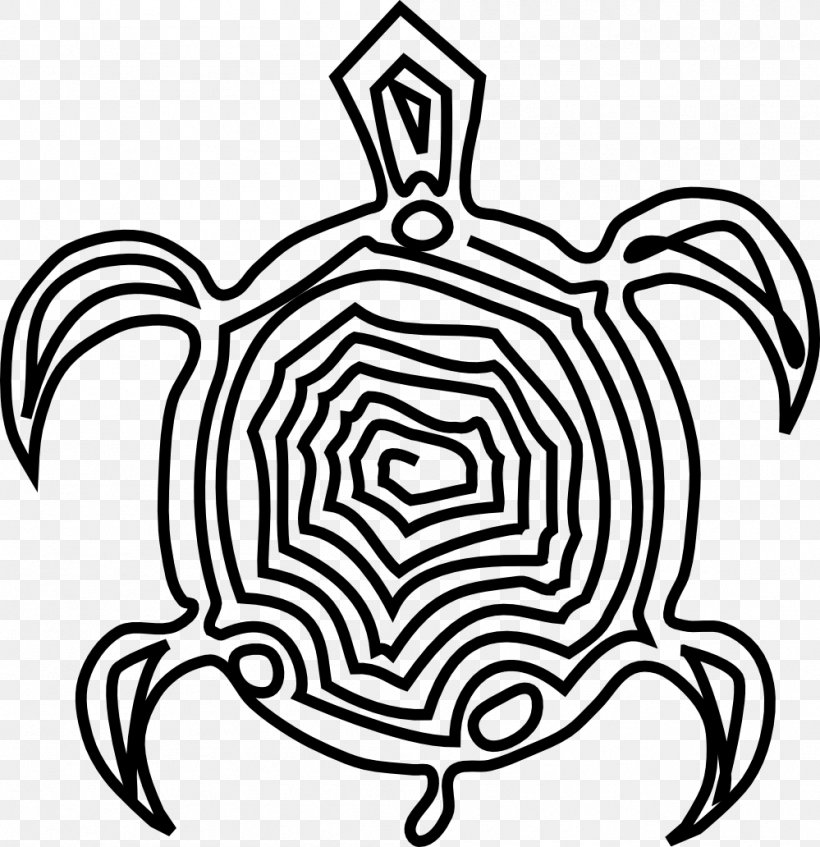 Sea Turtle Hawaii Clip Art, PNG, 999x1032px, Turtle, Artwork, Black, Black And White, Drawing Download Free