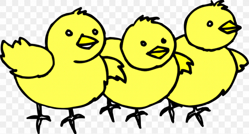 Yellow Bird Beak Happy Ducks, Geese And Swans, PNG, 960x517px, Yellow, Beak, Bird, Cartoon, Ducks Geese And Swans Download Free