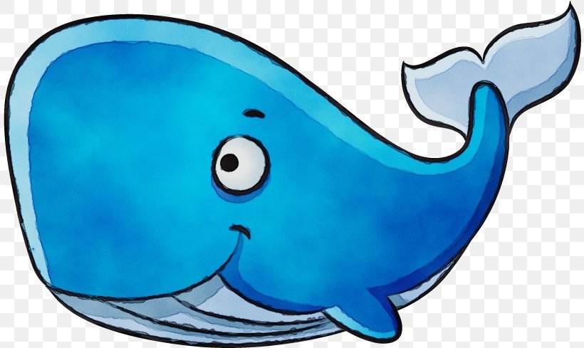 Blue Clip Art Marine Mammal Fish Whale, PNG, 812x489px, Watercolor, Blue, Blue Whale, Cetacea, Fish Download Free