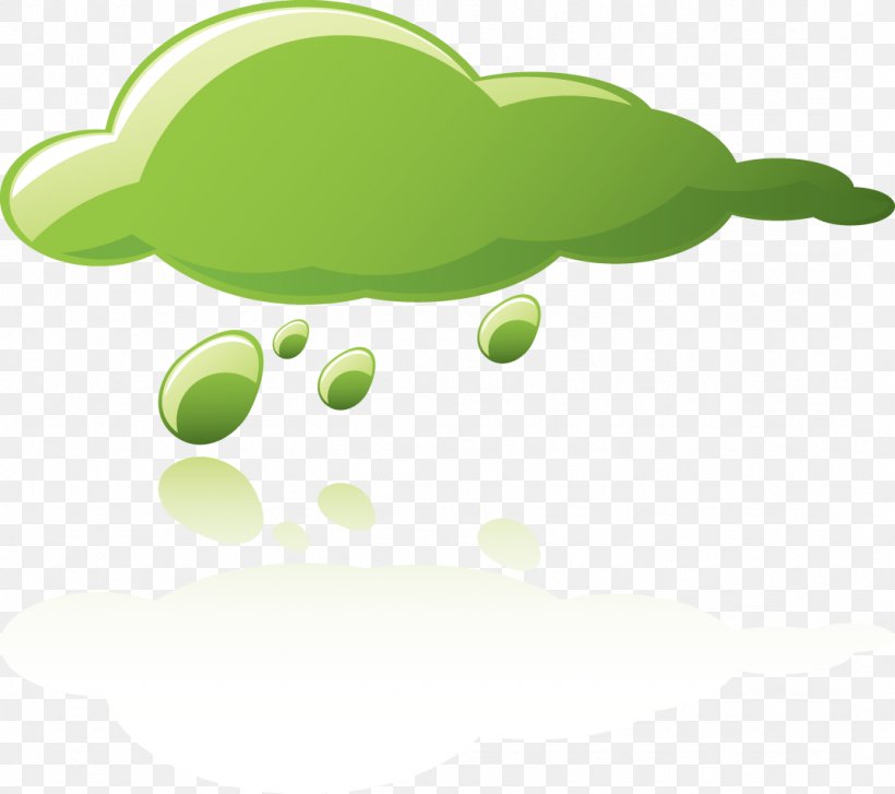 Nimbus Cloud Euclidean Vector Rain, PNG, 1077x956px, Creativity, Grass, Green, Icon Design, Leaf Download Free