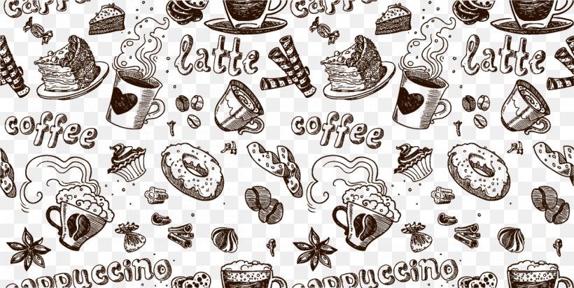 Coffee Espresso Latte Cappuccino Tea, PNG, 1200x603px, Coffee, Cafe, Cake, Calligraphy, Cappuccino Download Free