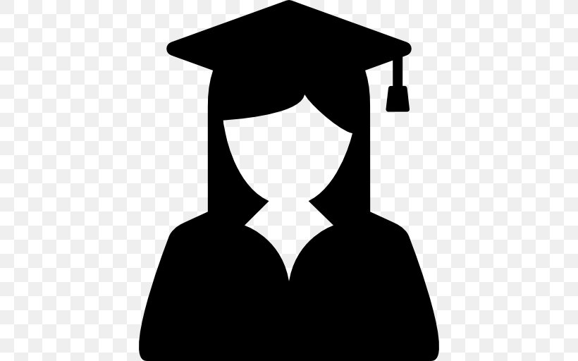 Graduation Ceremony Graduate University Academic Degree Woman, PNG, 512x512px, Graduation Ceremony, Academic Degree, Academic Dress, Black, Black And White Download Free