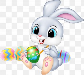 Rabbit Easter Bunny Cartoon Illustration, PNG, 1500x1500px, Rabbit ...